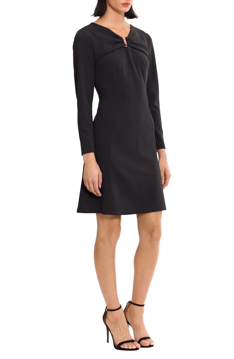 DONNA MORGAN FOR MAGGY U-Hardware Long Sleeve Fit & Flare Dress, Alternate, color,