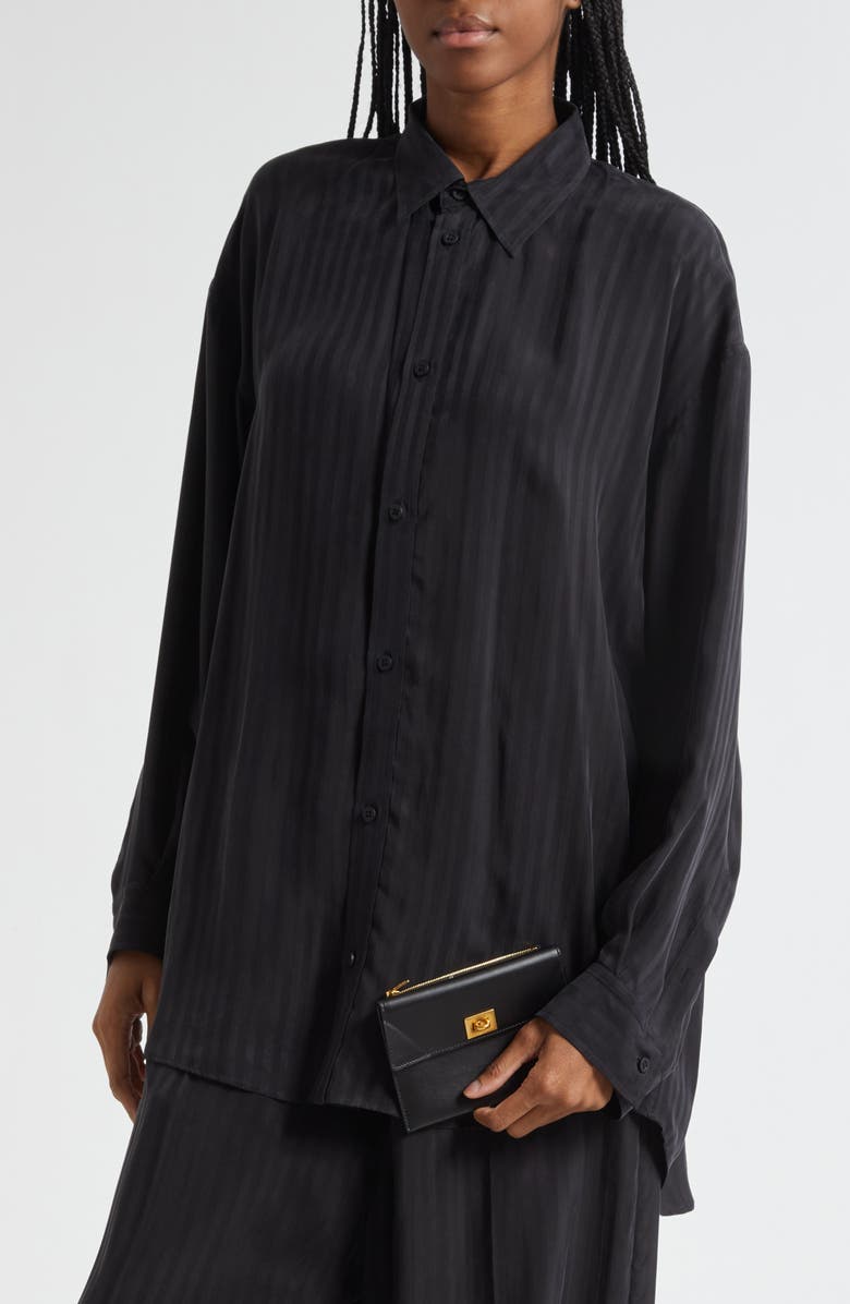 Balenciaga Rodeo Leather Card Case, Alternate, color, 1000 Black