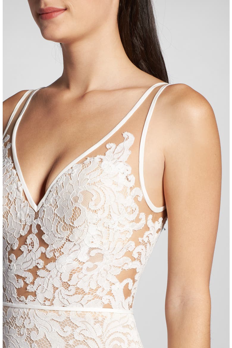 Derica Lace Gown, Alternate, color, IVORY / NUDE