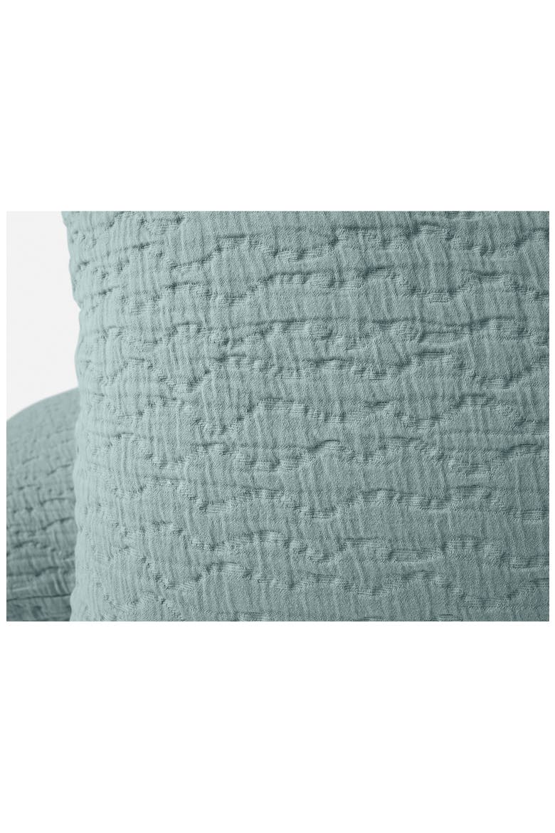 Pescadero Organic Cotton Matelassé Pillow Sham, Alternate, color, TIDAL