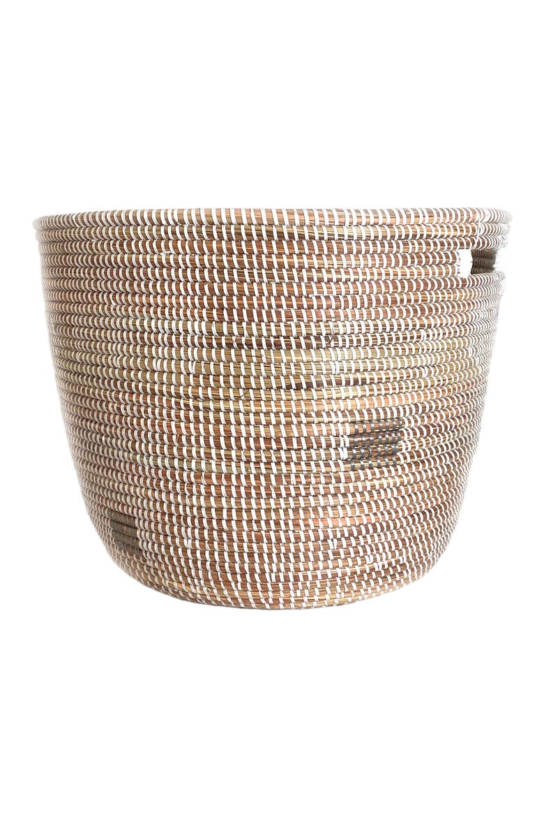 Flat Lid Storage Basket Squares Low Storage, Main, color, White