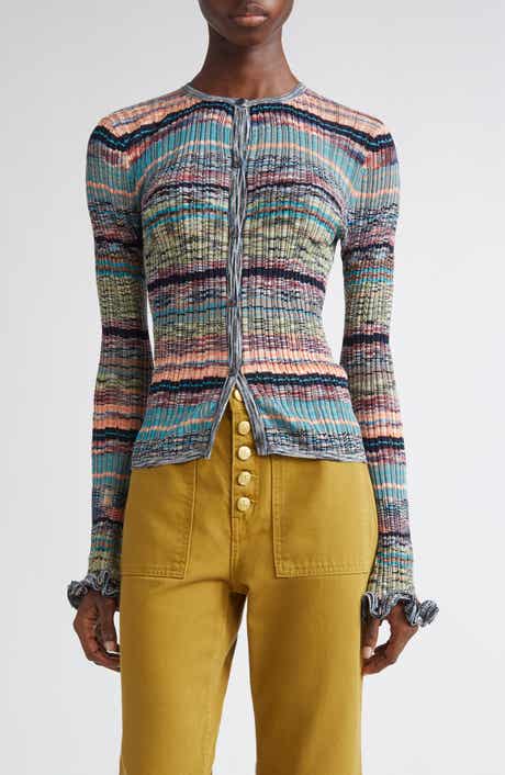 Ulla Johnson Lex Ruffle Space Dye Cardigan