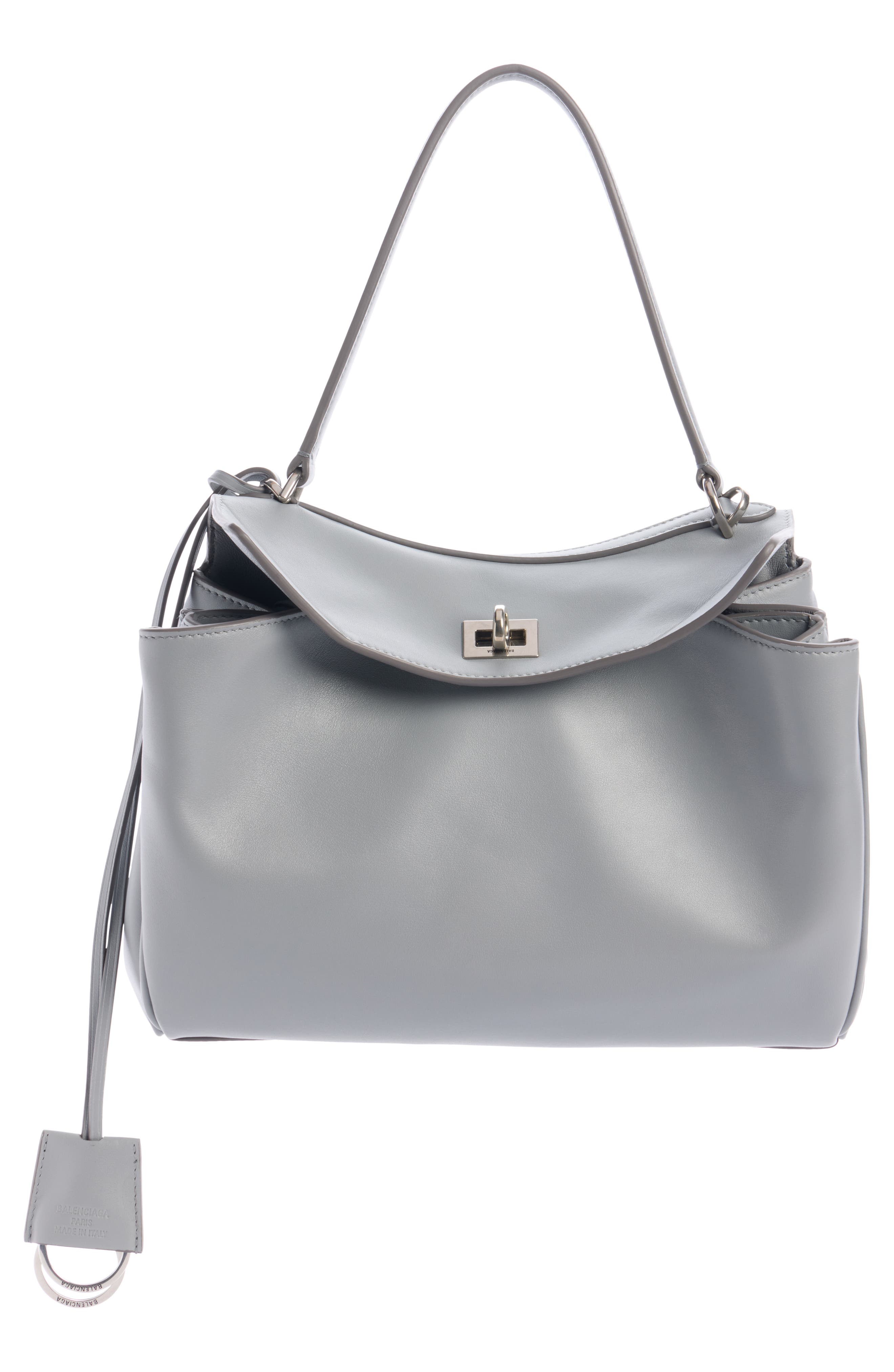 Balenciaga Small Rodeo Leather Top Handle Bag, Alternate, color, 1125 Balenciaga Grey