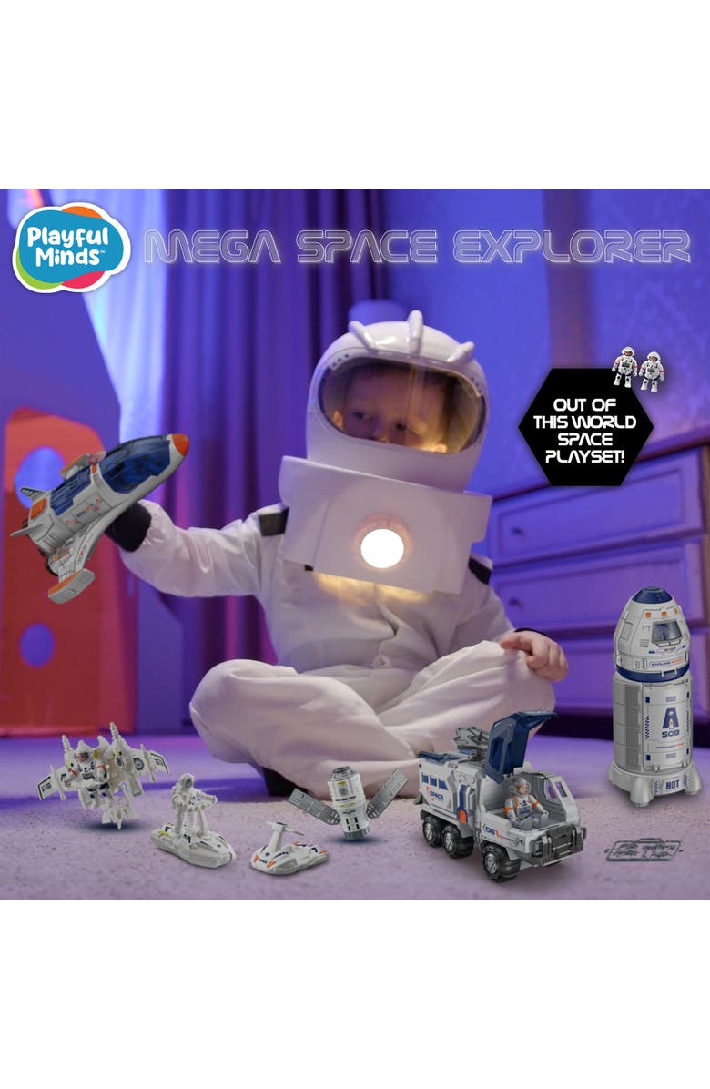 Playful Minds Mega Space Explorer 15 Piece Spaceship Toy Playset, Alternate, color, 