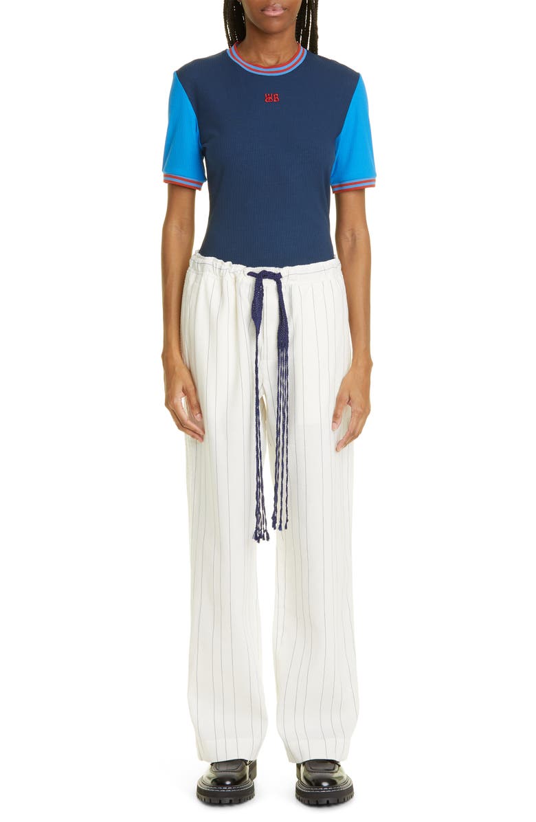 Wales Bonner Shade Colorblock Rib T-Shirt, Alternate, color, 