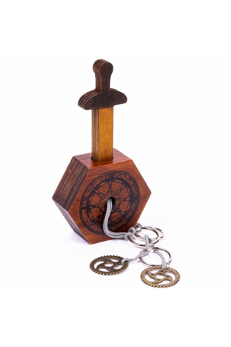 Alexander the Great's Gordian Knot Wooden Brainteaser Puzzle, Alternate, color, Multicolored