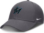 Nike Men's Nike  Gray Miami Marlins Club Performance Adjustable Hat