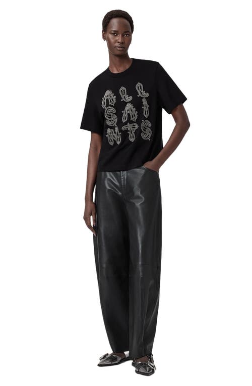 Allsaints Ella Lisa Cotton Graphic T-shirt In Black