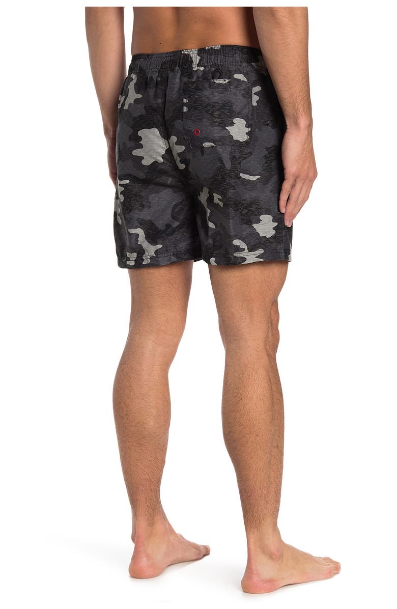 BURNSIDE Camo Print Swim Shorts, Alternate, color, 