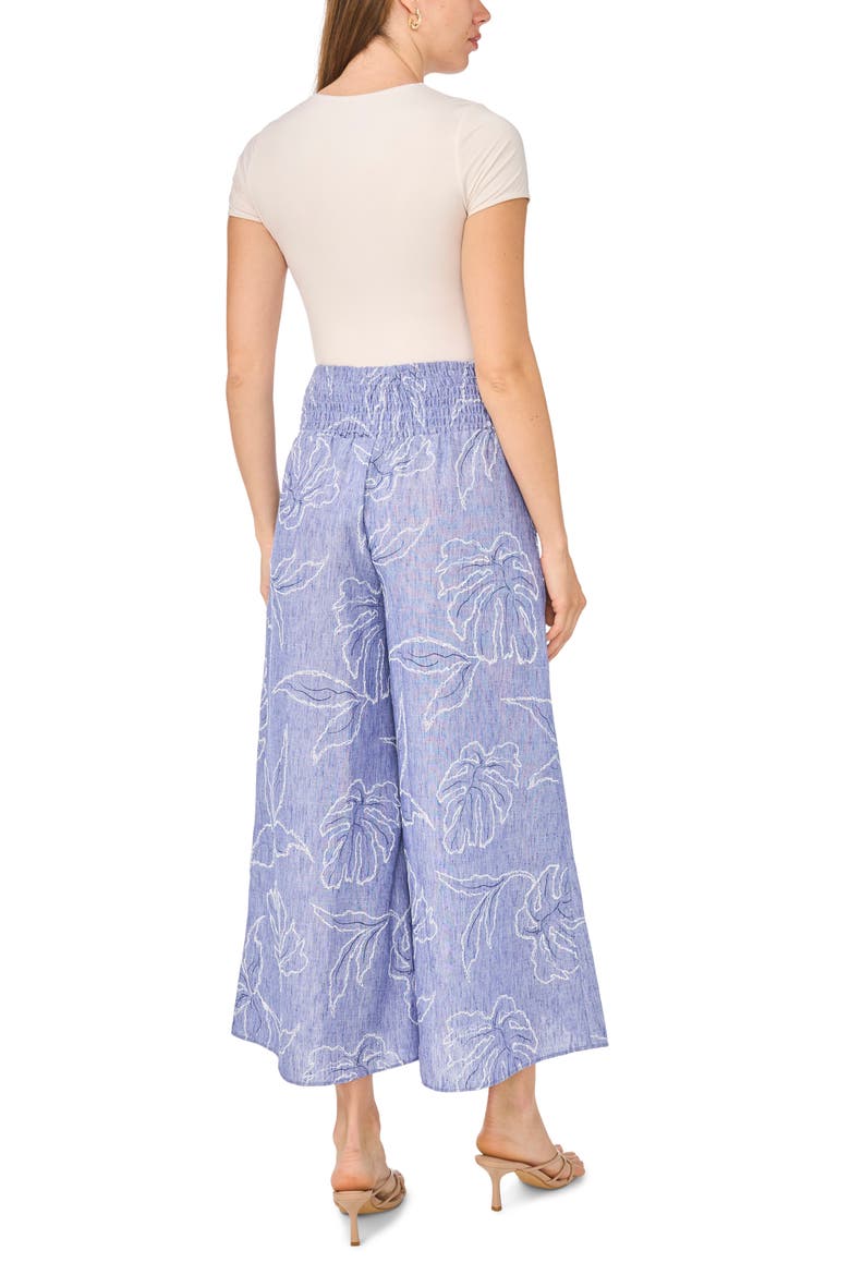 Embroidered Wide Leg Pants, Alternate, color, BASE BLUE