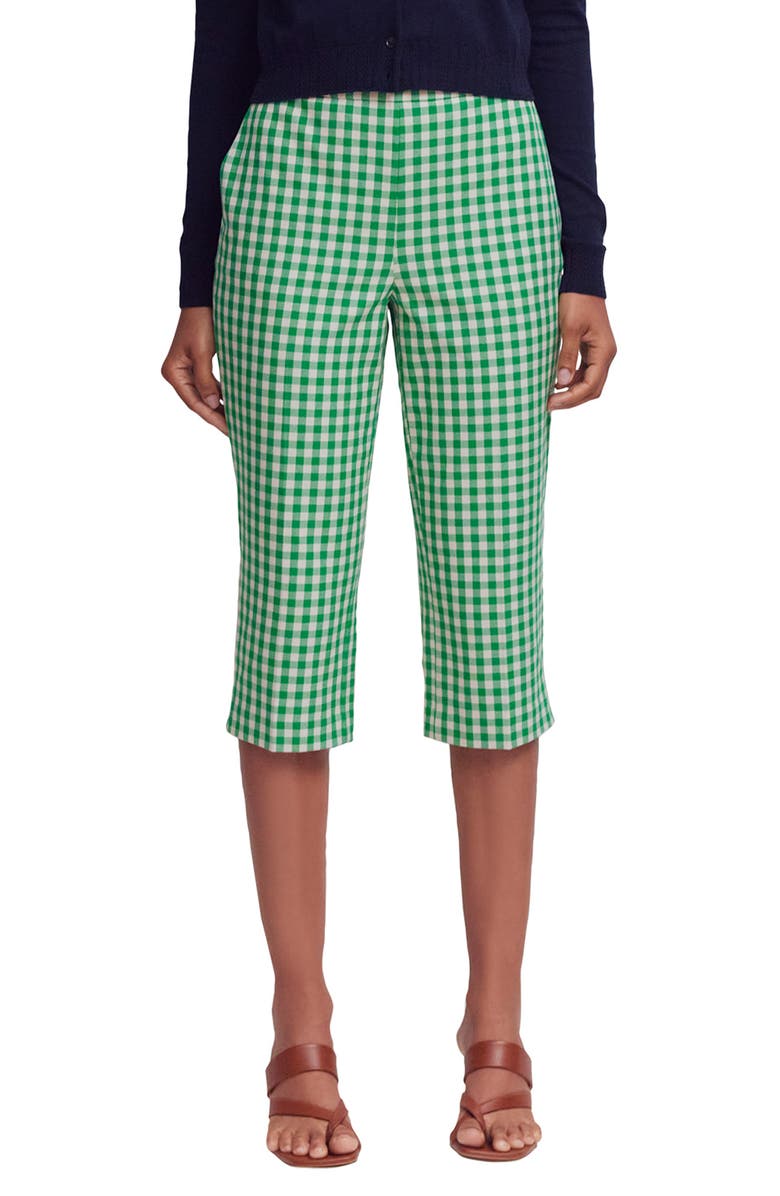 Boden Capri Pants, Main, color, Rich Emerald Gingham