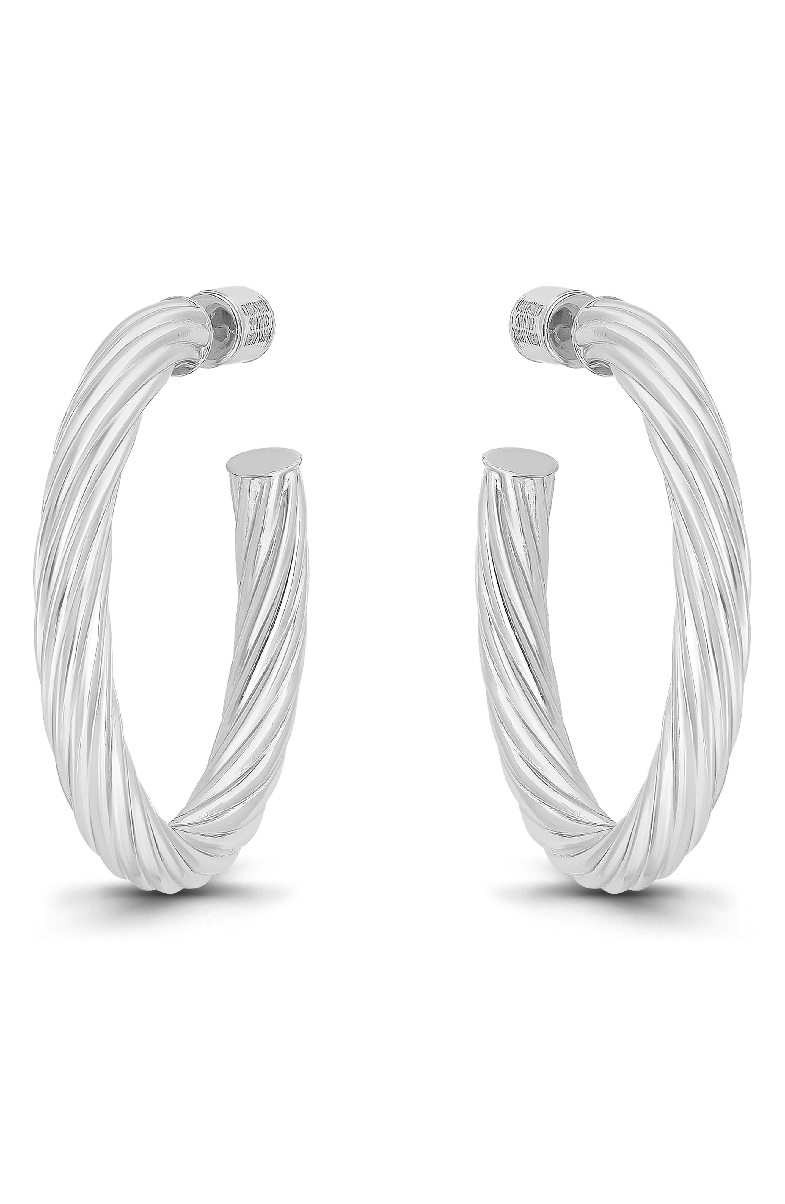 TWIST 30MM OVAL HOOP EARS