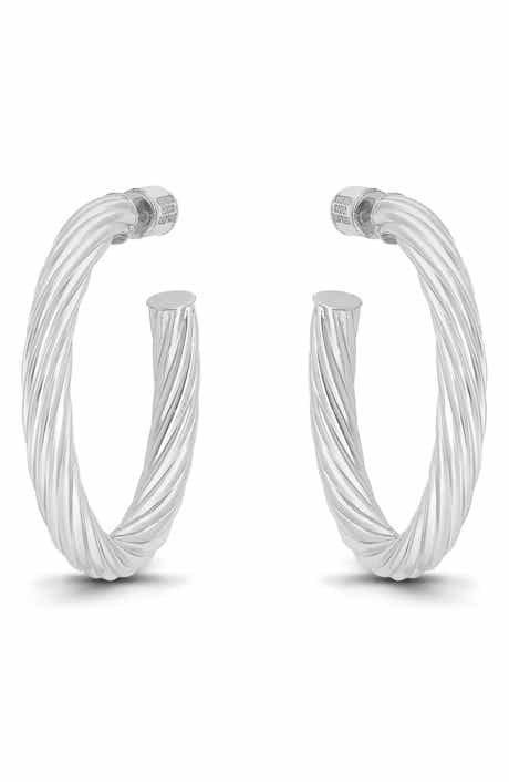 TWIST 30MM OVAL HOOP EARS