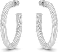 Christian Siriano New York TWIST 30MM OVAL HOOP EARS