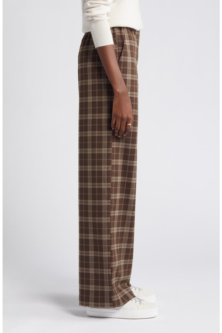 Drapey Plaid Pants, Alternate, color, BROWN D- BLACK LOUIE PLAID