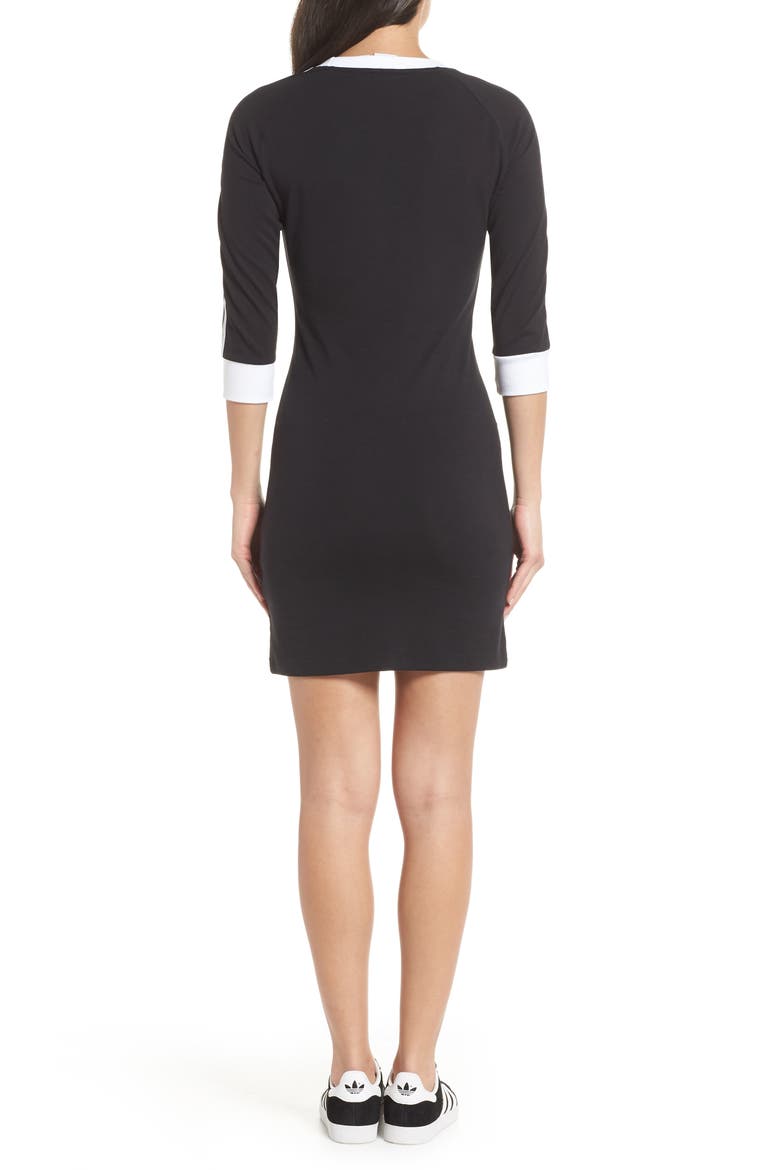 3-Stripes Dress, Alternate, color, BLACK
