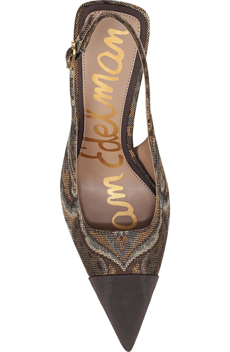 Sam Edelman Odette Slingback Pointed Toe Pump, Alternate, color, Olive/ Cocoa