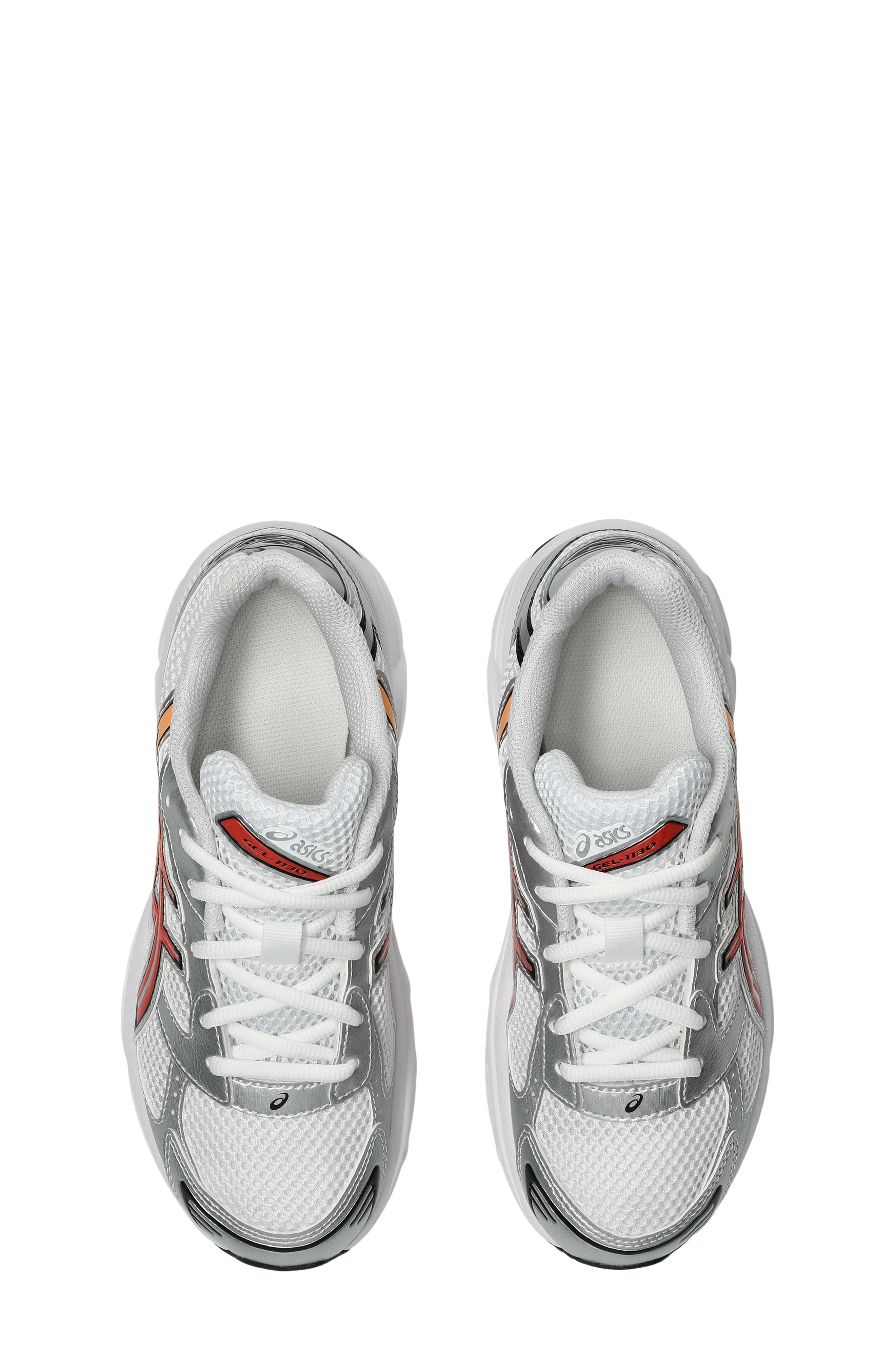 Kids' GEL-1130™ Running Sneaker, Alternate, color, WHITE/ RED SNAPPER
