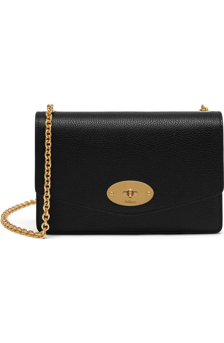 Mulberry Small Darley Leather Clutch, Main, color, Black