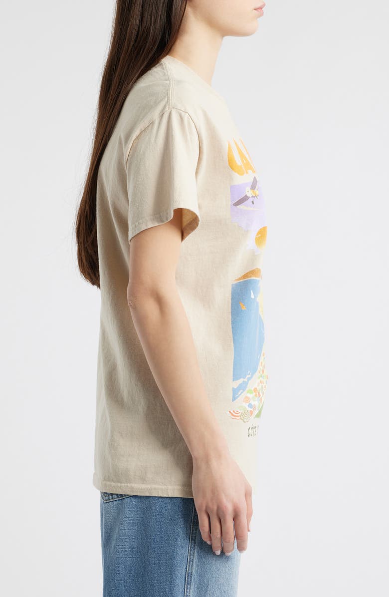 Junk Food Cannes Côte D'Azur Graphic T-Shirt, Alternate, color, Sand