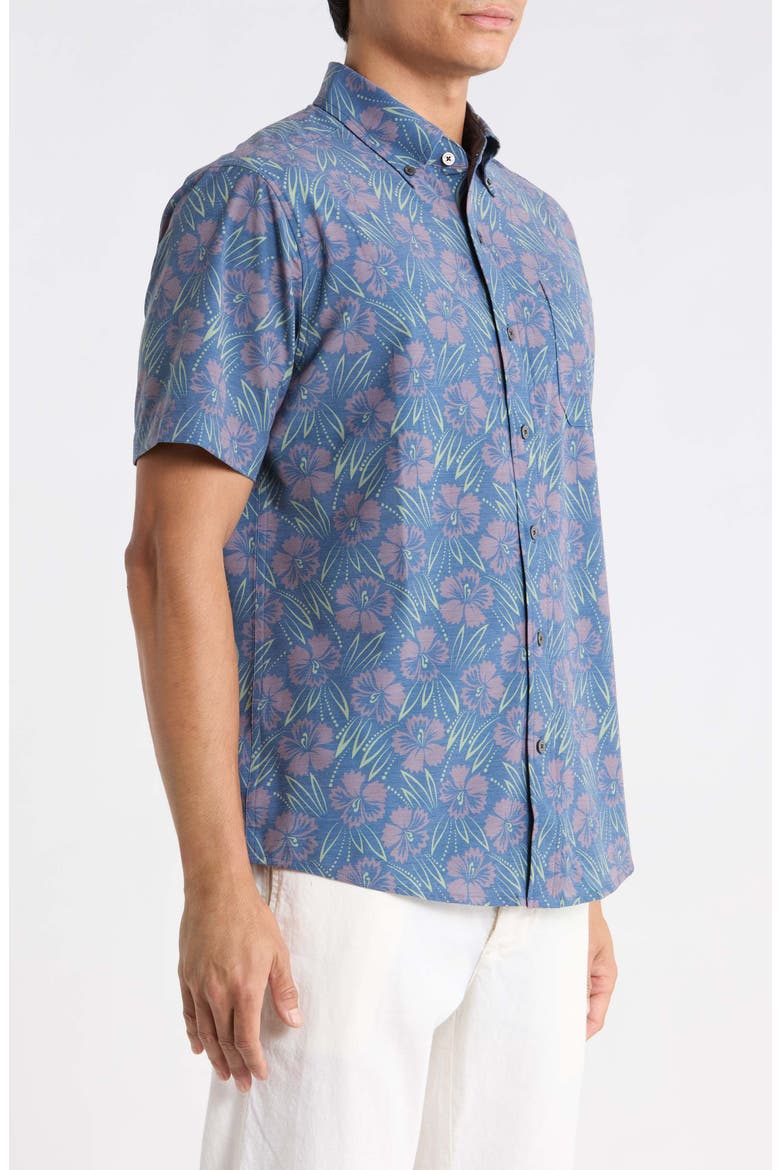 Blossom Harmony Button-Down Shirt, Alternate, color, NAVY