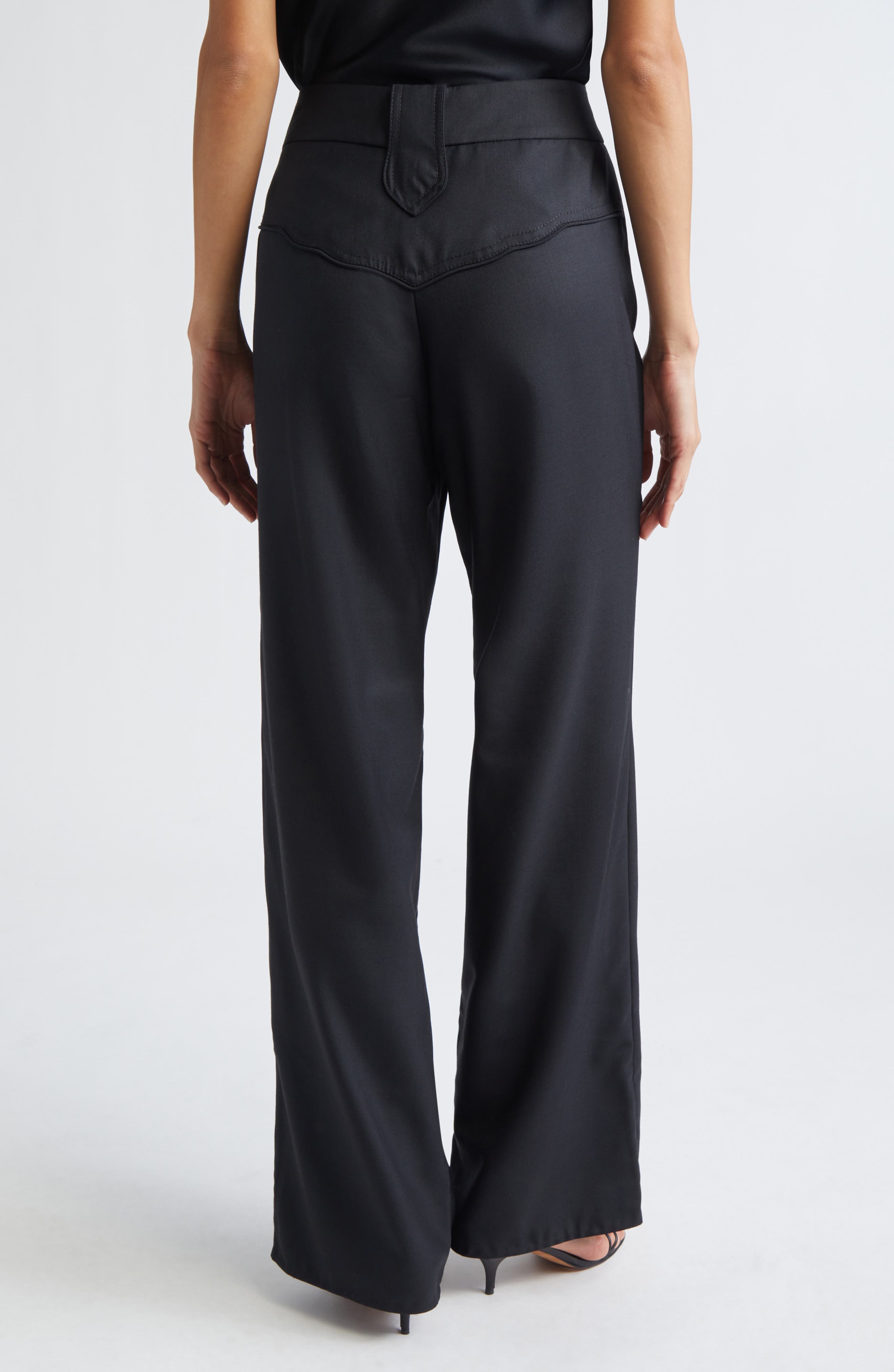 Cascade Ruffle Wool Tea Pants - image 2