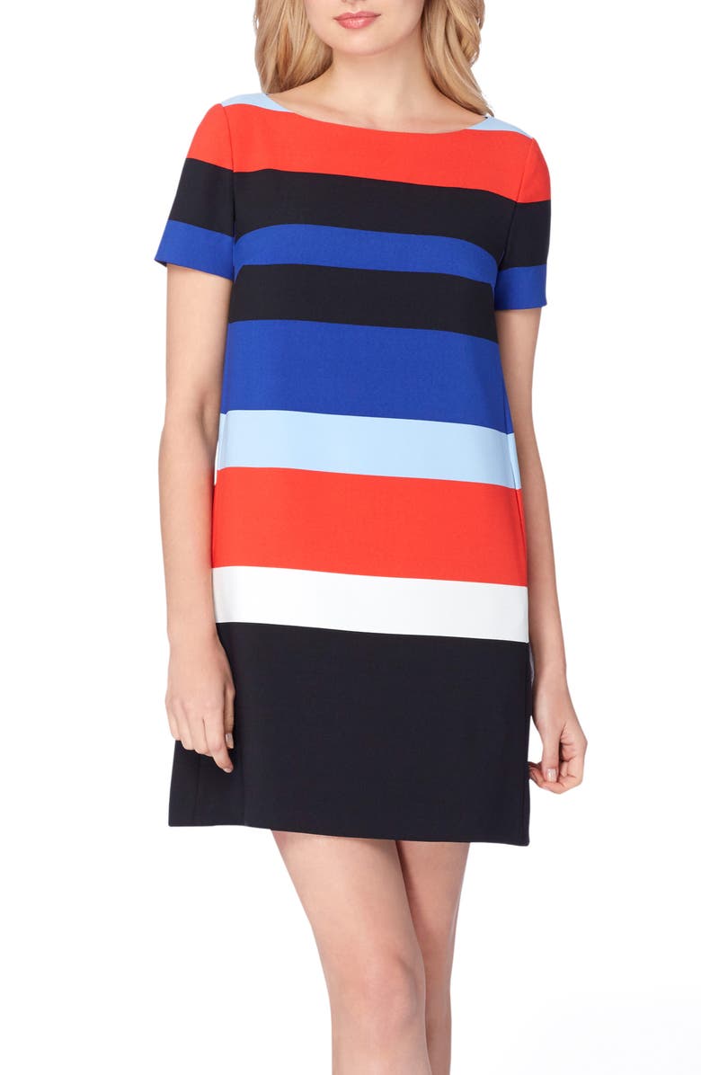 Tahari Stripe Shift Dress, Main, color,