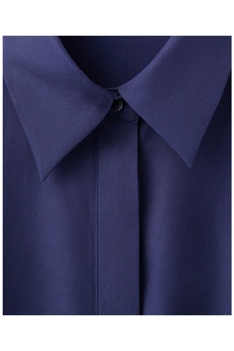 Short Sleeve Shirtdress, Alternate, color, DARK NAVY