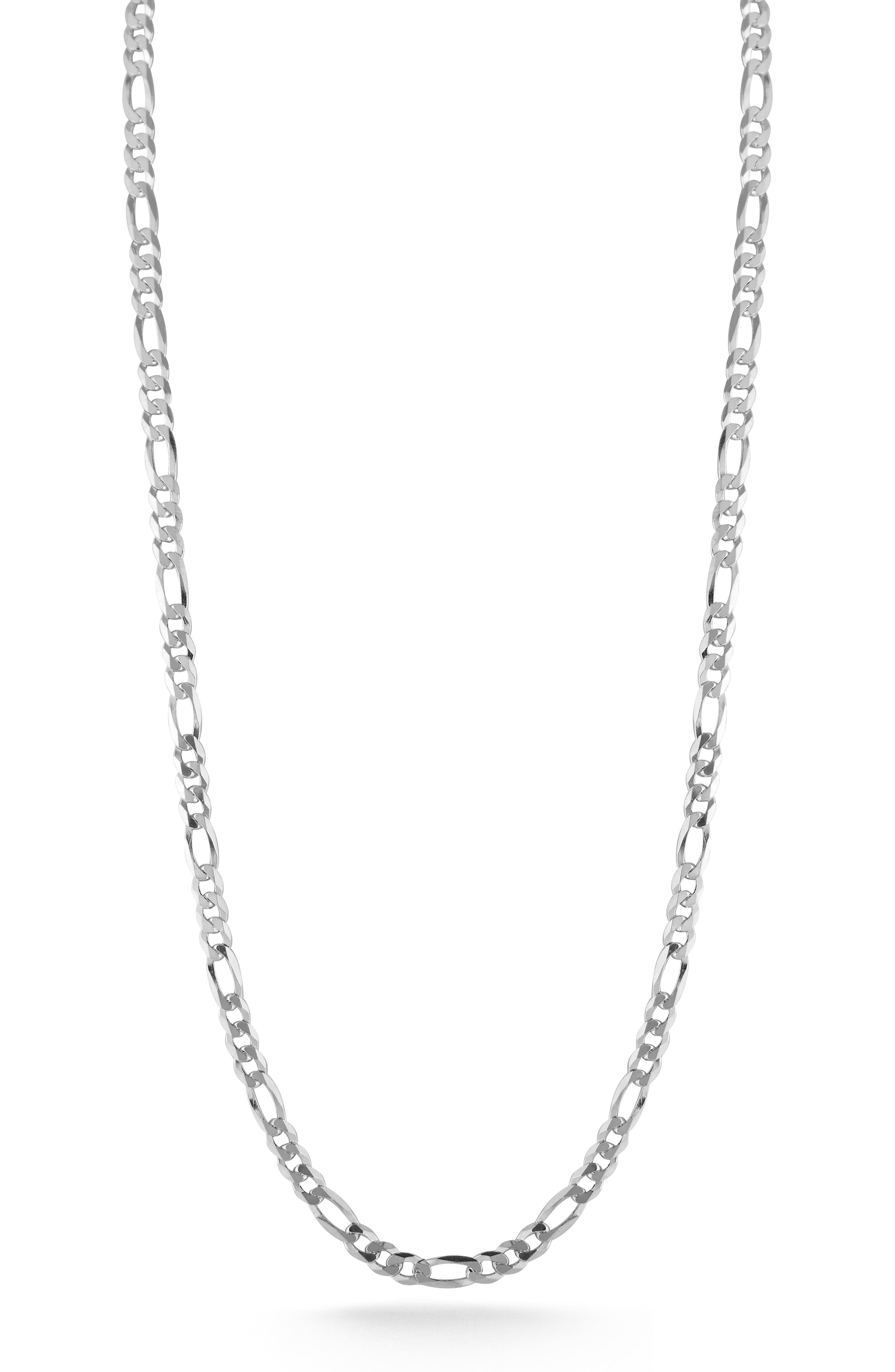 GLAZE JEWELRY Sterling Silver Figaro Chain Necklace