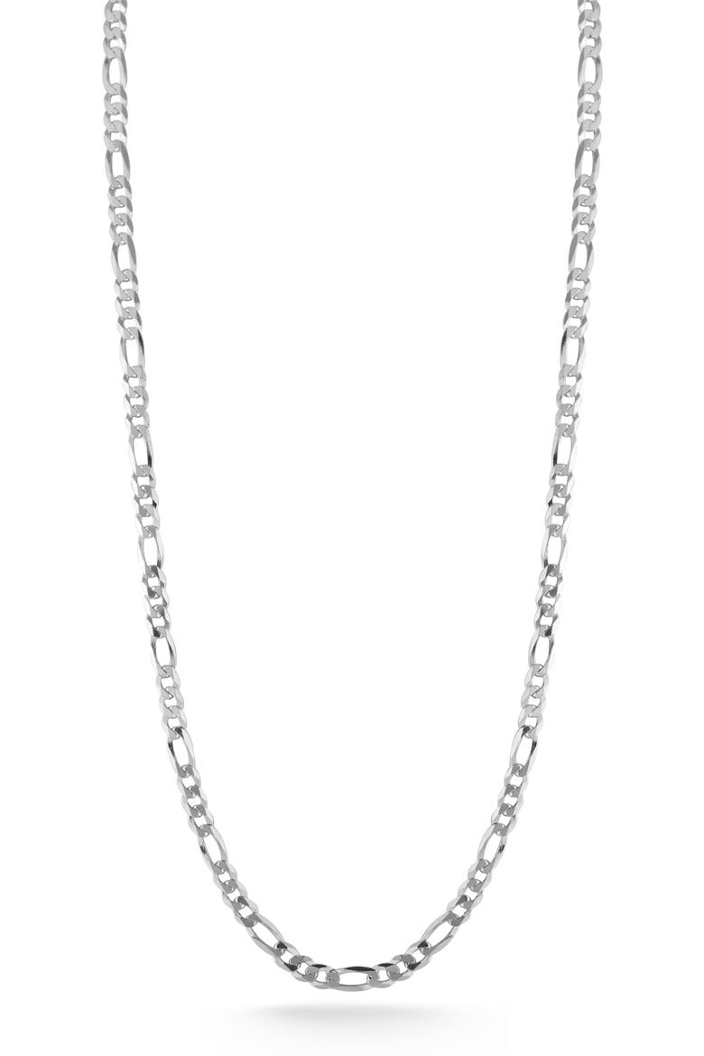 Sterling Silver Figaro Chain Necklace, Main, color, SILVER