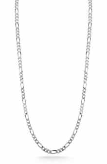 GLAZE JEWELRY Sterling Silver Figaro Chain Necklace