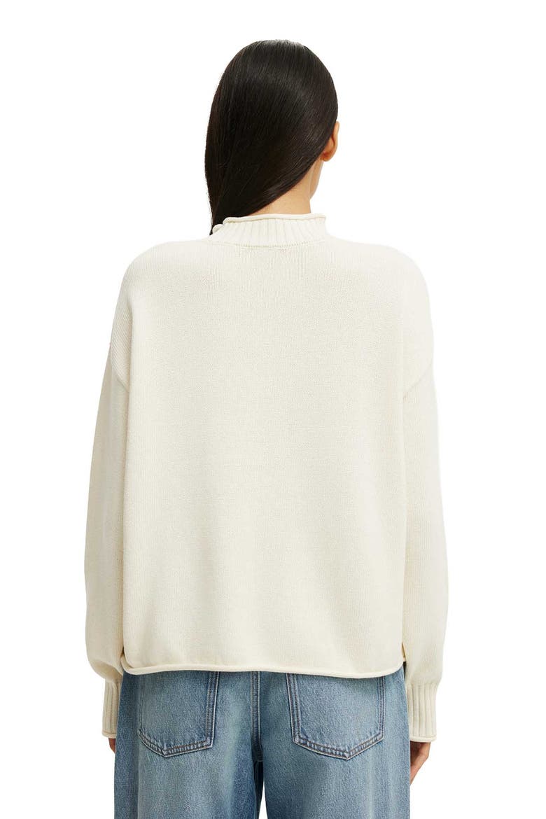 Women's Mila Mock Neck Sweater, Alternate, color, Porcelain