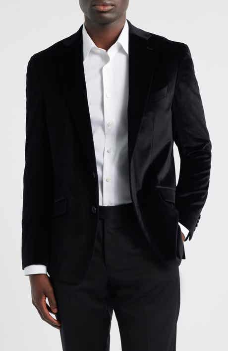 Emanuel Berg Black Textured Stretch Cotton Sport Coat