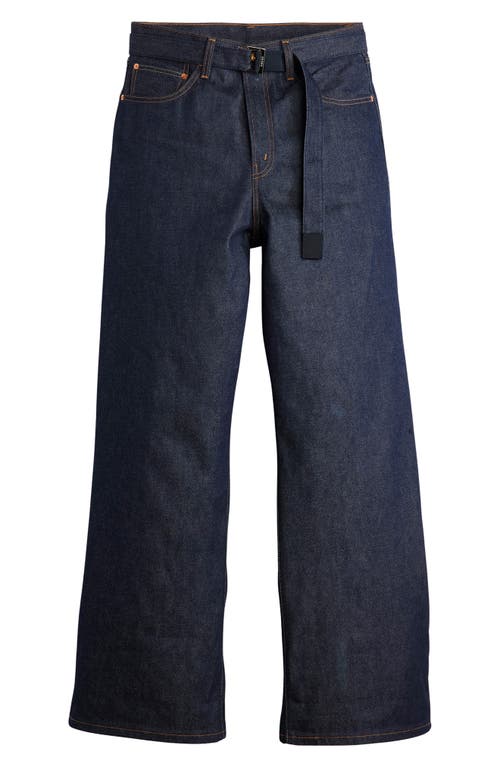 Sacai Gender Inclusive Levi's® Belted Wide Leg Jeans In Blue