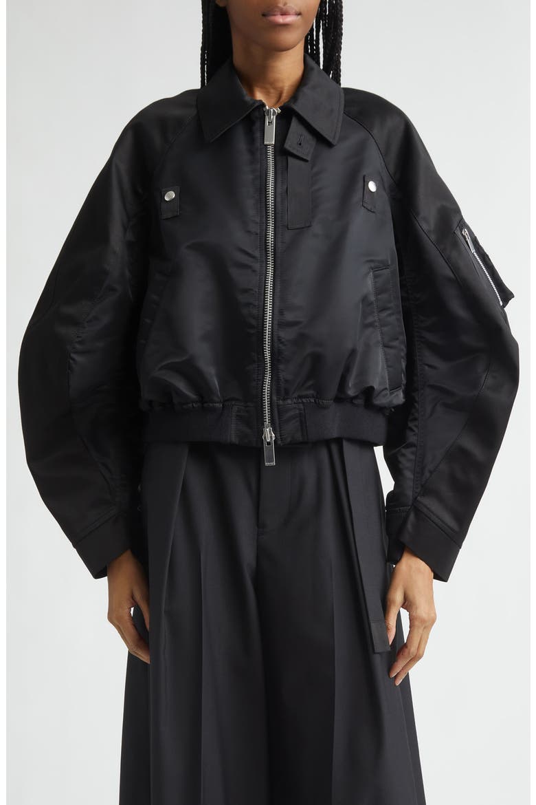 sacai Nylon Twill Mix Coat 黒 サイズ1 Sacai Cotton Chino x Nylon Twill Jacket (Women) | Nordstrom