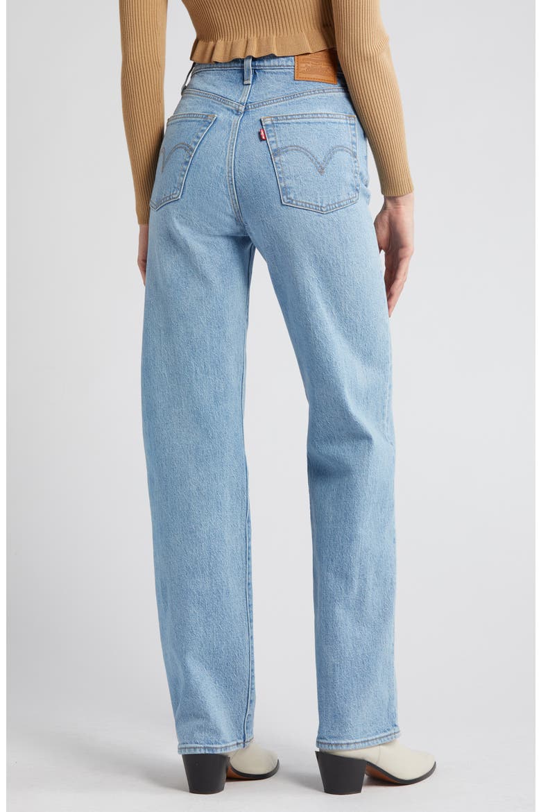 Ribcage High Waist Straight Leg Jeans, Alternate, color, SAMBA TANGO LIGHT