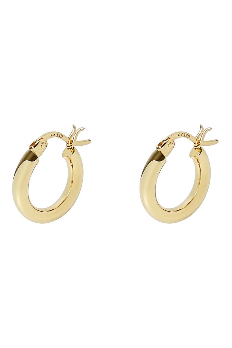 Set of 2 Hoop Earrings, Alternate, color, GOLD