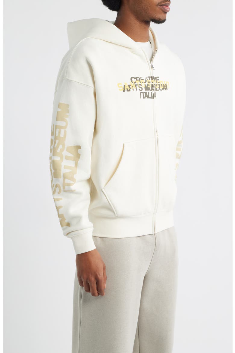 Creative Arts Graphic Zip Hoodie, Alternate, color, CREAM