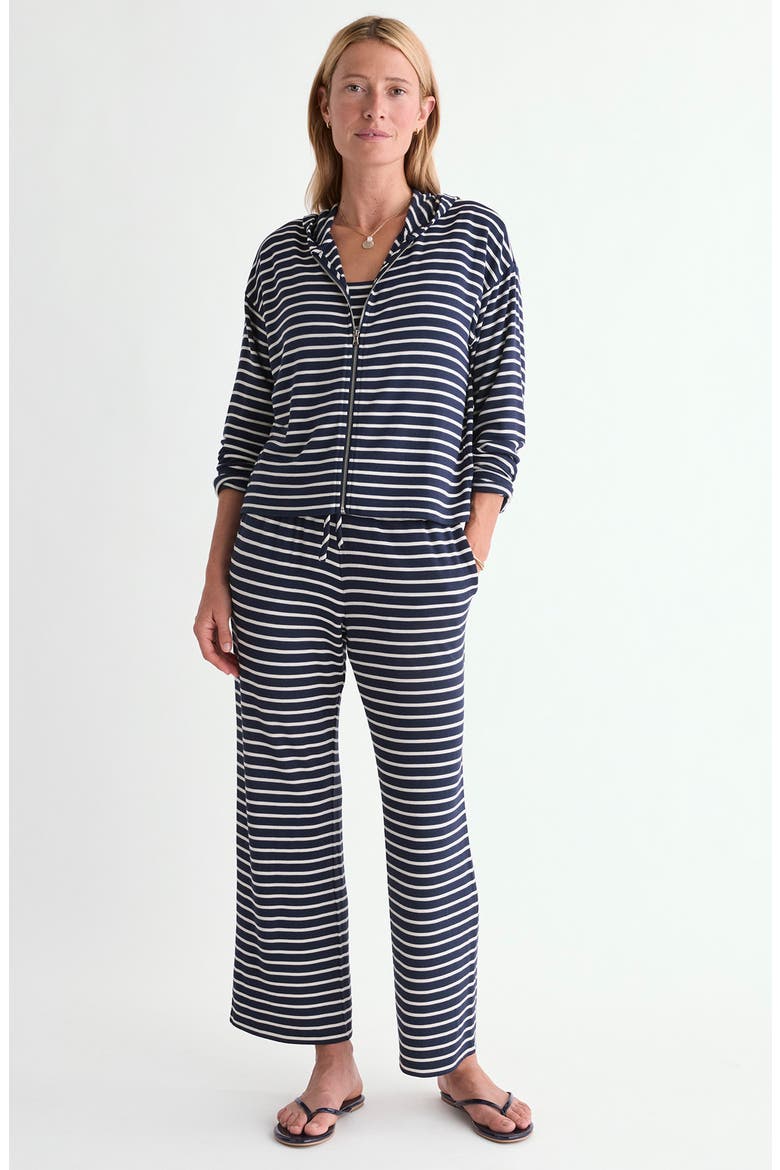 Dreamy Stripe Full Zip Hoodie, Alternate, color, STRIPE NAUTICAL NAVY