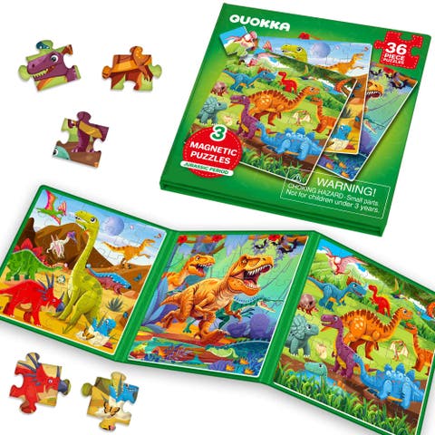 Magnetic Kids Jigsaw Puzzle Set - Animal, Space, Princess, and Math