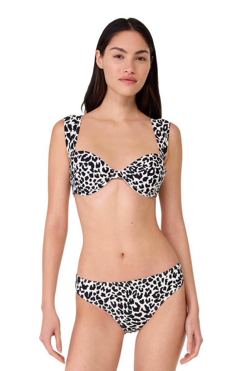 Kate Spade New York Shirred Underwire Bikini Top, Main, color, 