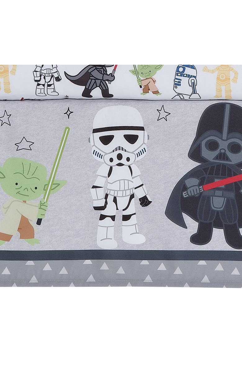 Lambs & Ivy Star Wars Classic 3-Piece Baby Crib Bedding Set - Yoda/Darth Vader, Alternate, color, Multicolor