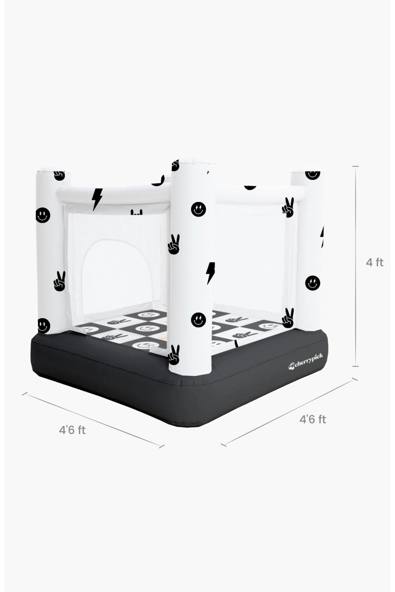 Mini Cordless Indoor Magic Bounce House, Main, color, Monochrome Smiley