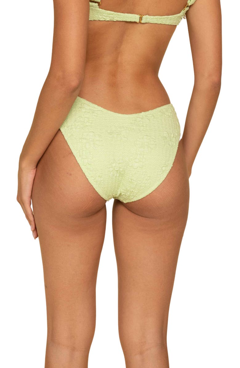 MONTCE Added Coverage Lulu Jacquard Bikini Bottoms, Alternate, color, Avocado Floral Texture