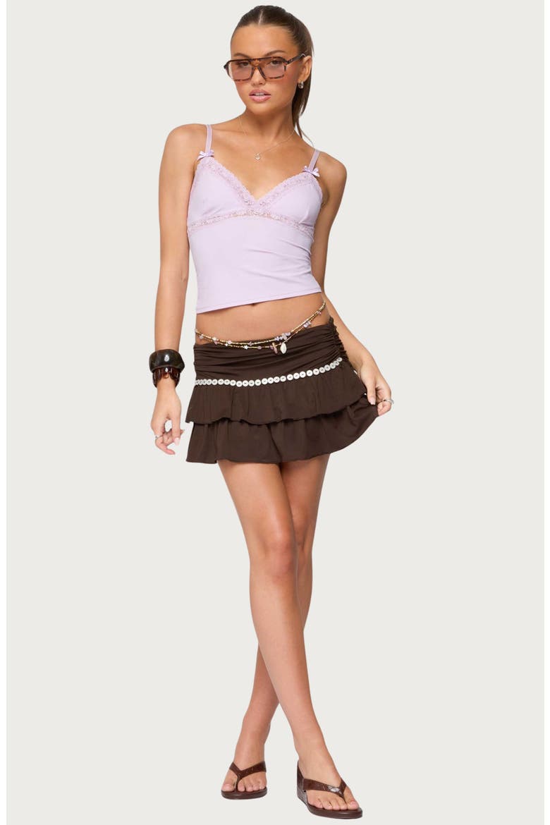 Fran Lace Trim Camisole, Alternate, color, LILAC