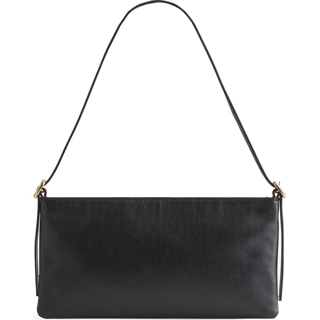 Madewell The Mini Sculptural Buckle Shoulder Bag In Black