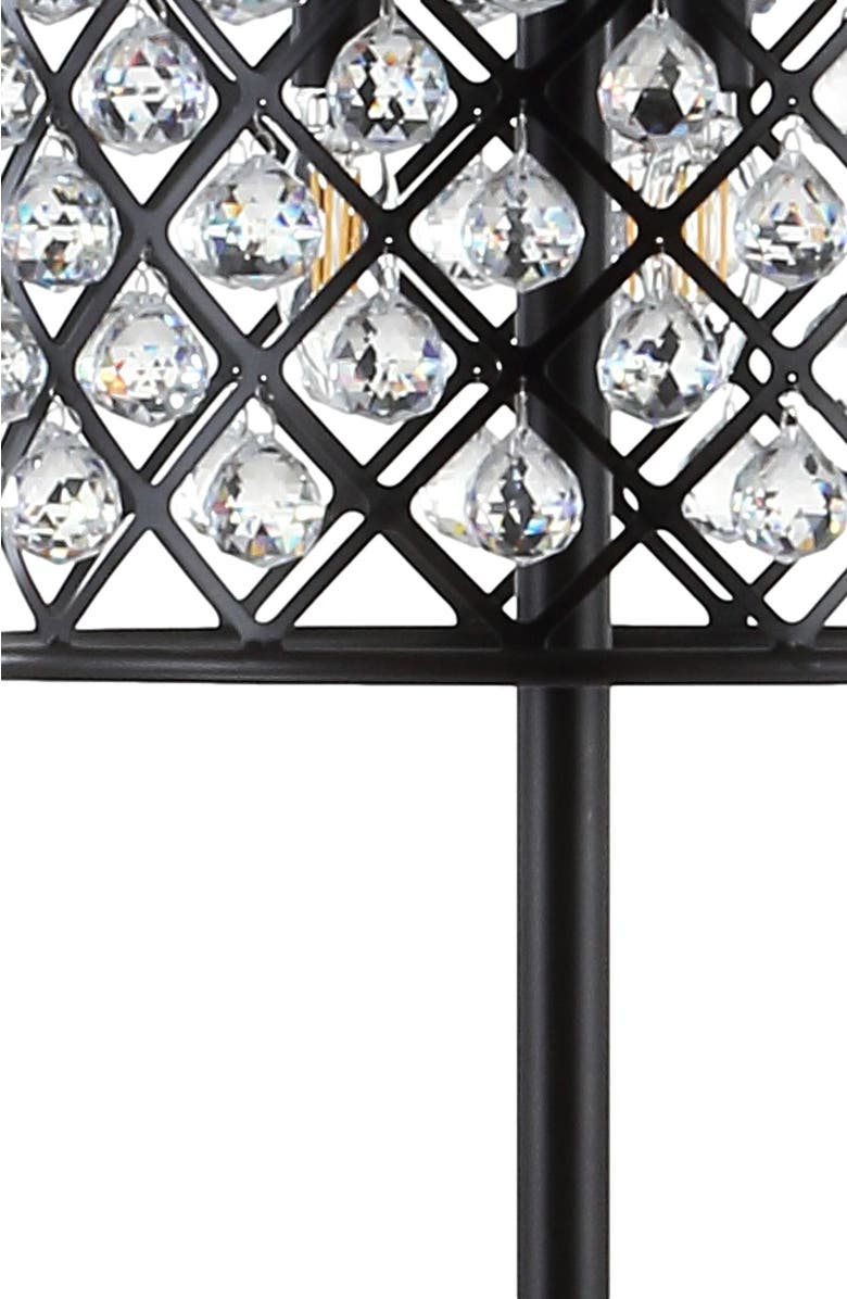 JONATHAN Y Elizabeth 60" Crystal/Metal LED Floor Lamp, Alternate, color, Bronze
