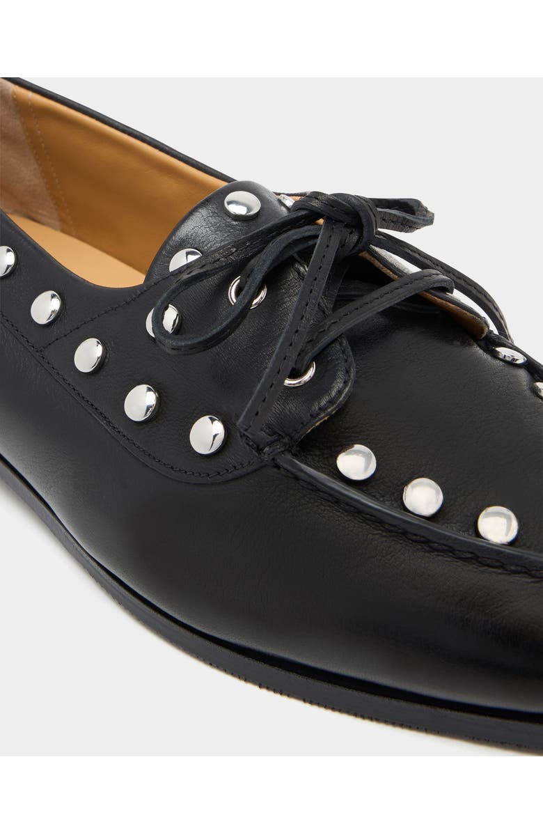 Bally Plume Moccasin in Leather with Studs, Alternate, color, Black