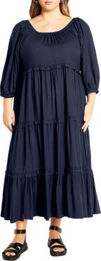 City Chic Ophelia Ruffle Tiered Dress