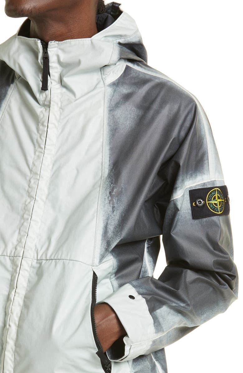 Stone Island Mussola Gommata Hooded Jacket, Alternate, color, 